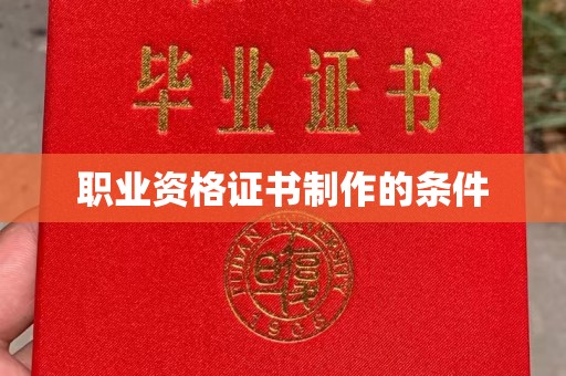 昭觉职业资格证书制作的条件